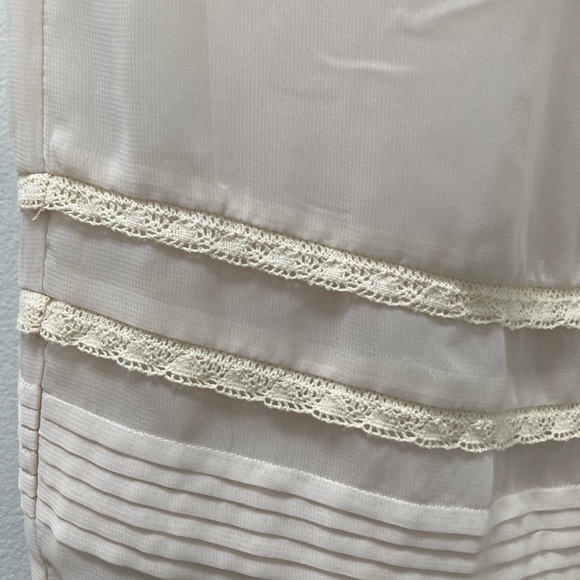 Pins and needles cream chiffon dress with slip size medium - Picture 6 of 10